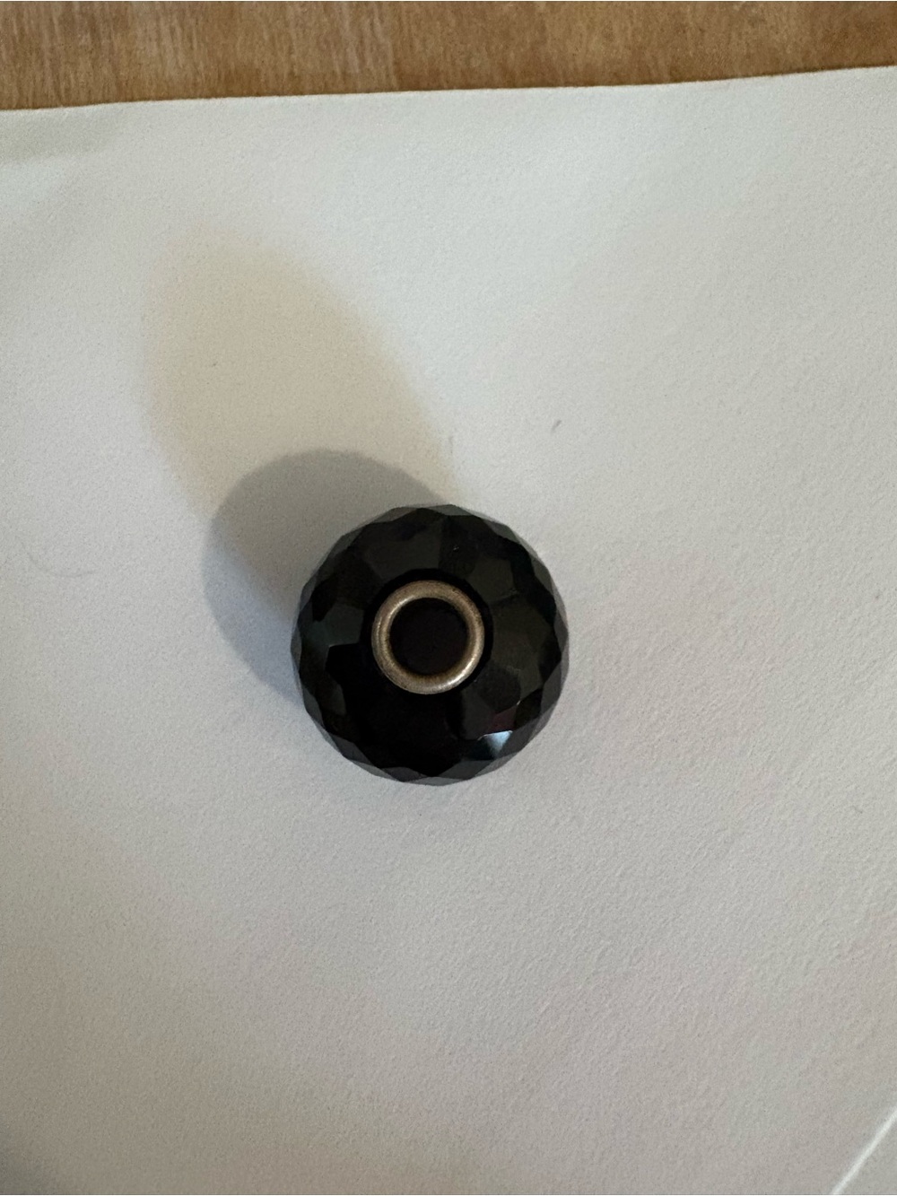 Pandora Faceted Black Glass Charm